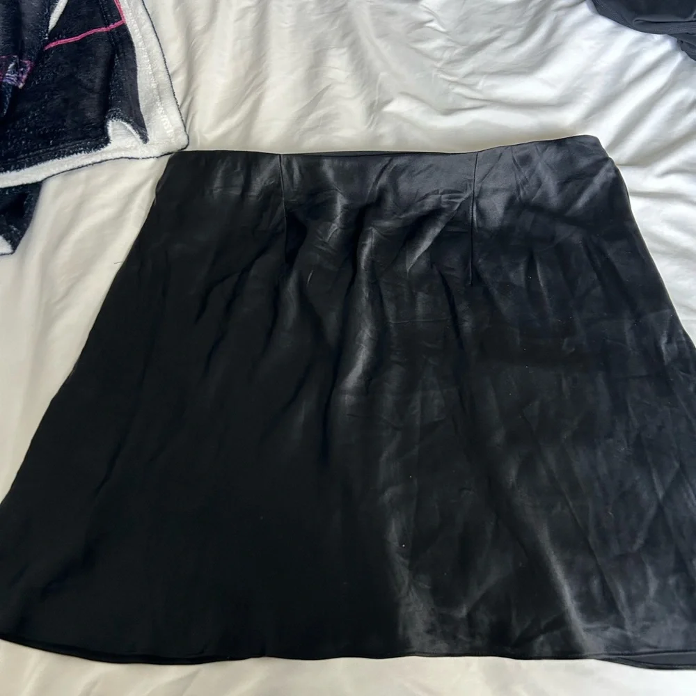 Quince 100% Washable Silk Mini Skirt - Picture 2 of 4